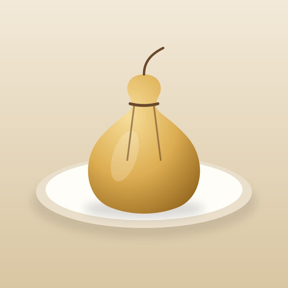 Illustrazione: un caciocavallo stagionato legato con lo spago